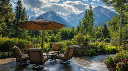 Obraz premium Mountain View Patio