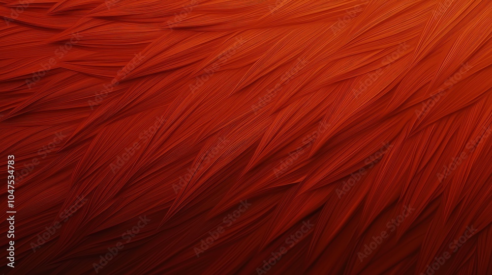 Sticker The image is a close up of a red feathery texture. The texture is very detailed and has a lot of depth. The red color of the feathery texture gives the image a warm and inviting mood