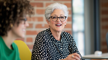 Diverse Business Team Engaging in Lively Office Discussion