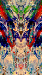 Obraz premium Abstract background art . Ethnic pattern. Mixtures of oil paint. Trendy hand painting canvas. Wall decor and Wall art prints Idea. 3D Texture. Art object