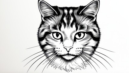 A playful drawn picture of cat bad with a mischievous expression, perfect for fun and quirky pet-themed designs or illustrations.