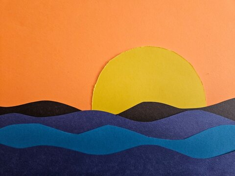 Comstruction paper sunset