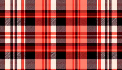 Buffalo plaid lumberjack tartan seamless pattern in vector format. Plaid textile seamless background isolated with white highlights, png