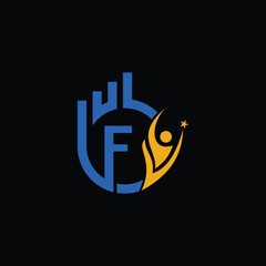 Letter F With Financial Success Logo Symbol