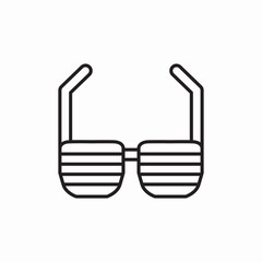 holiday eyeglasses icon sign vector