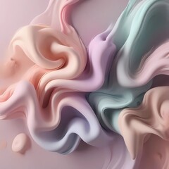 a wave of several pastel colors, soft wallpaper, colors in motion, beige, pale pink, turquoise, pale colors flow 