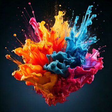 Splash de tinta colorida