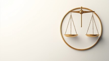 Balanced Scales of Justice in Minimalistic Design