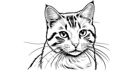 A playful drawn picture of cat bad with a mischievous expression, perfect for fun and quirky pet-themed designs or illustrations.