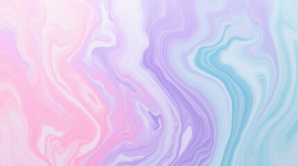 Fototapeta premium An abstract background featuring a fluid marble pattern in soft pastel shades, blending pink, lavender, and teal for a smooth and harmonious look.