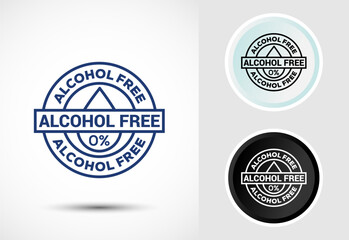 Alcohol free icon design illustration, No alcohol sign
