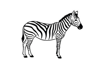Zebra Silhouette Vector Illustration – Bold and Exotic Wildlife Icon for African Safari Design
