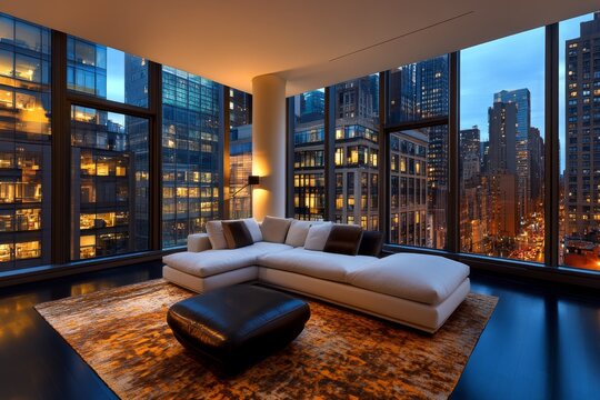 Abstract minimalist layout of an apartment with an open floor plan, representing the efficiency and flow of modern urban homes