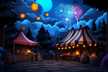Pixel art of a lively global festival with pixelated characters in traditional costumes, pixelated fireworks, and colorful tents representing different cultures, capturing the fun and charm