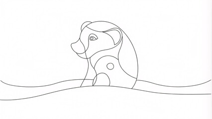 Obraz premium Coloring book page, black bold black lines white background
