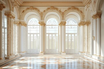 Fototapeta premium Palace interior background castle hall