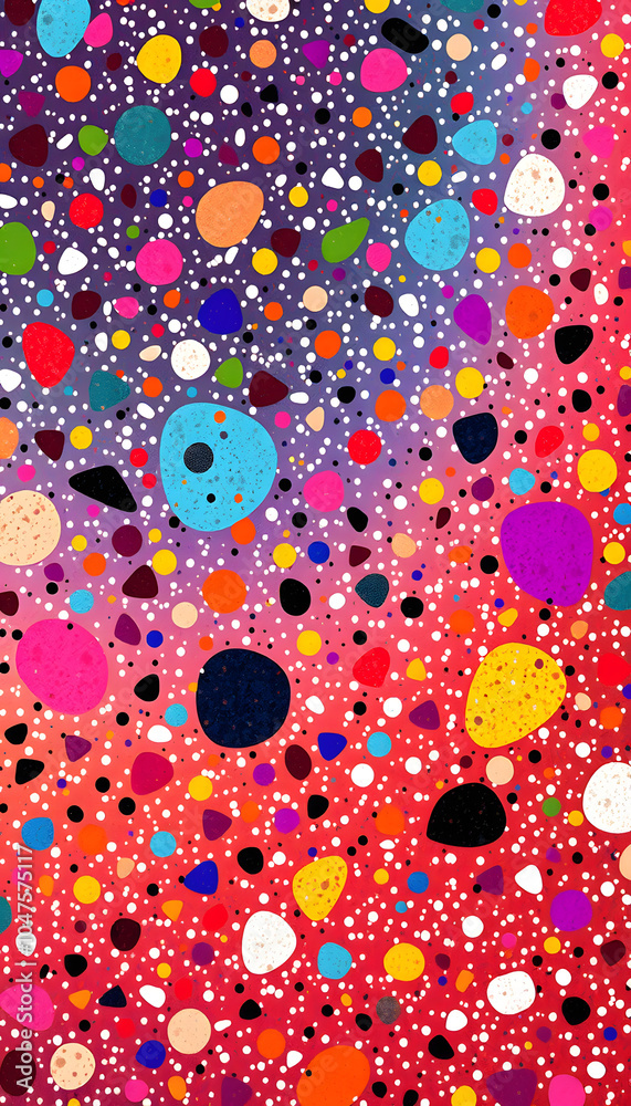 Sticker terrazzo pattern abstract background in speckled colorful pattern isolated with white highlights, pn