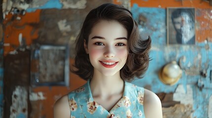 Naklejka premium 1950 年代、ファッション、女性