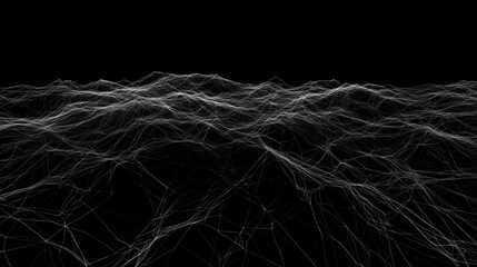 line technology network with dark background