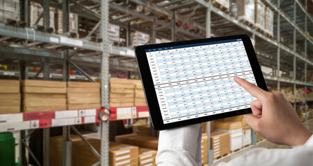 Accounting software on computer screen showing financial statement spreadsheets and account balance of corporate business offer accountant a fine calculation accounting snugly