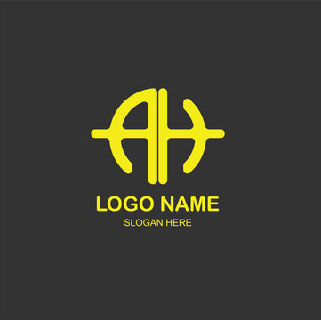 logo ah initial with creative vector illustration