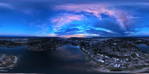 sunrise over the river