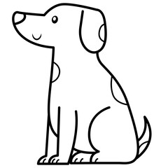 Cute Animal Dog Outline