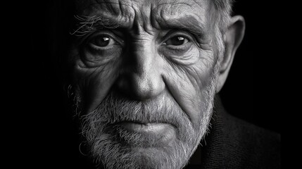 Obraz premium portrait of a sad senior man.