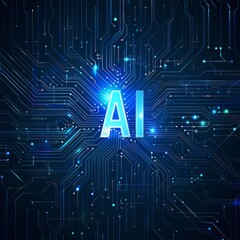 Abstract futuristic digital background and technology on dark color background