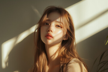 an asian woman model in sunlight © limoncello
