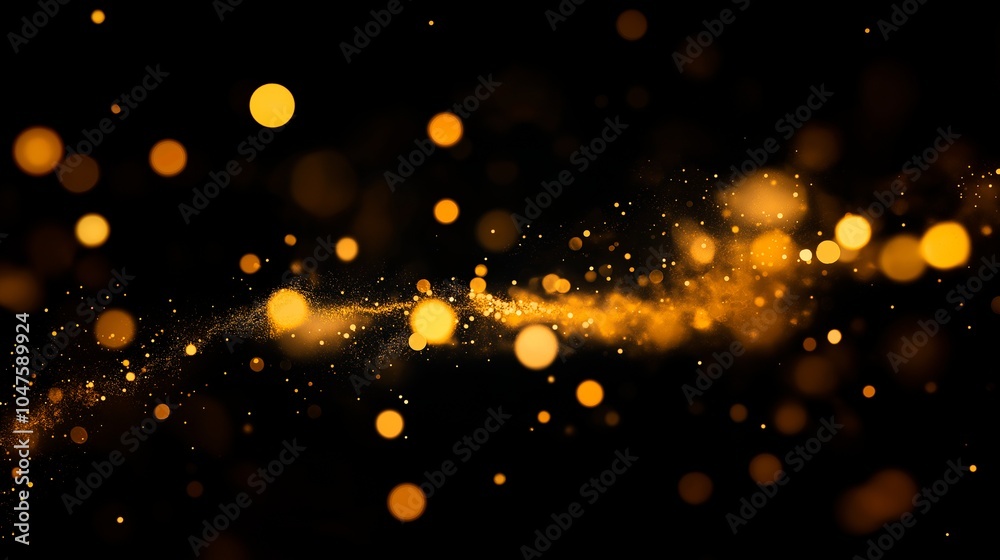 Wall mural gold bobokeh background. defocused bokeh background