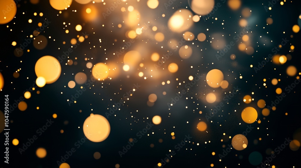 Wall mural gold bobokeh background. defocused bokeh background