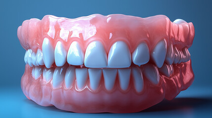 Obraz premium Realistic Dental Implant in Jawbone
