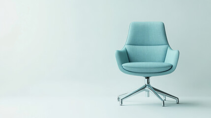 Obraz premium Imagine a sleek office chair placed against a crisp white background. 
