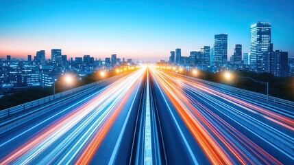 Obraz premium A red car is driving down a wet street at night