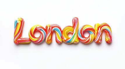 London City symbol art poster Lollipop Typography.