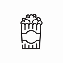 cinema popcorn icon sign vector