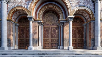 Obraz premium Ornate Synagogue Entrance
