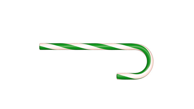 Illustration, 3D rendering of Christmas candy, no background