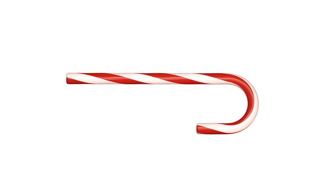 Illustration, 3D rendering of Christmas candy, no background