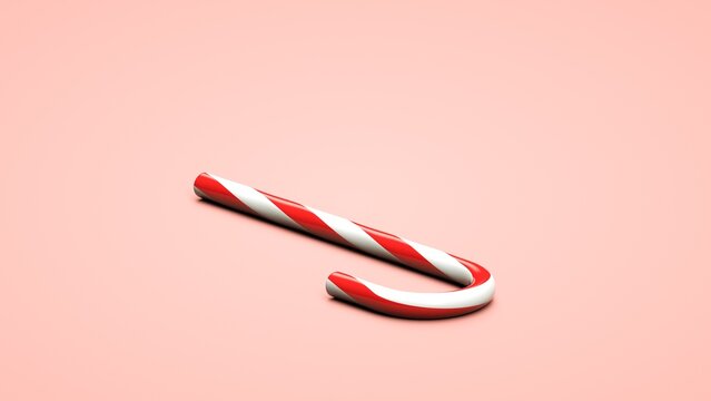 Illustration, 3d rendering, christmas candy, new year holidays, candy on solid background, 2025 year, new year, gift card, white, pink, red, green colors, holidays, fun, sweets, joy
