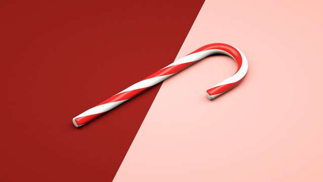 Illustration, 3d rendering, christmas candy, new year holidays, candy on solid background, 2025 year, new year, gift card, white, pink, red, green colors, holidays, fun, sweets, joy