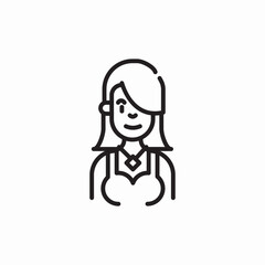 female girl icon sign vector