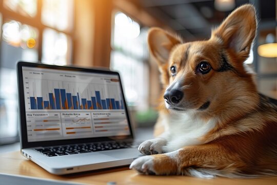 Utilizing Statistical Infographics on Portable Computer in Modern Office Setting for Financial Data Analysis and Strategy Planning