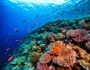 coral reef with fish
