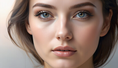 Fototapeta premium Close-up portrait of a beautiful woman