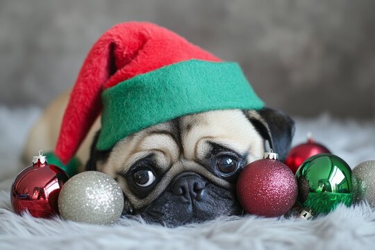 Funny Pug Christmas Card – Avanti Press 'Pug Christmas Tree' Humorous Holiday Card