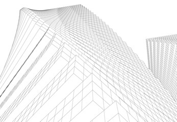 Fototapeta premium abstract architecture vector drawing