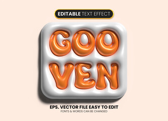 Grooven, 3D inflated editable text effect