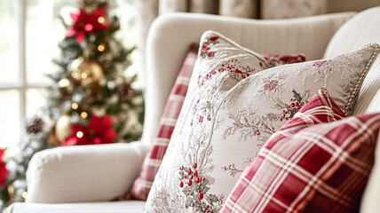 Christmas cottage decor, country house interior design and home decor, festive winter holiday decoration, English countryside style idea